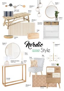 Moodboard para un recibidor estilo nordico